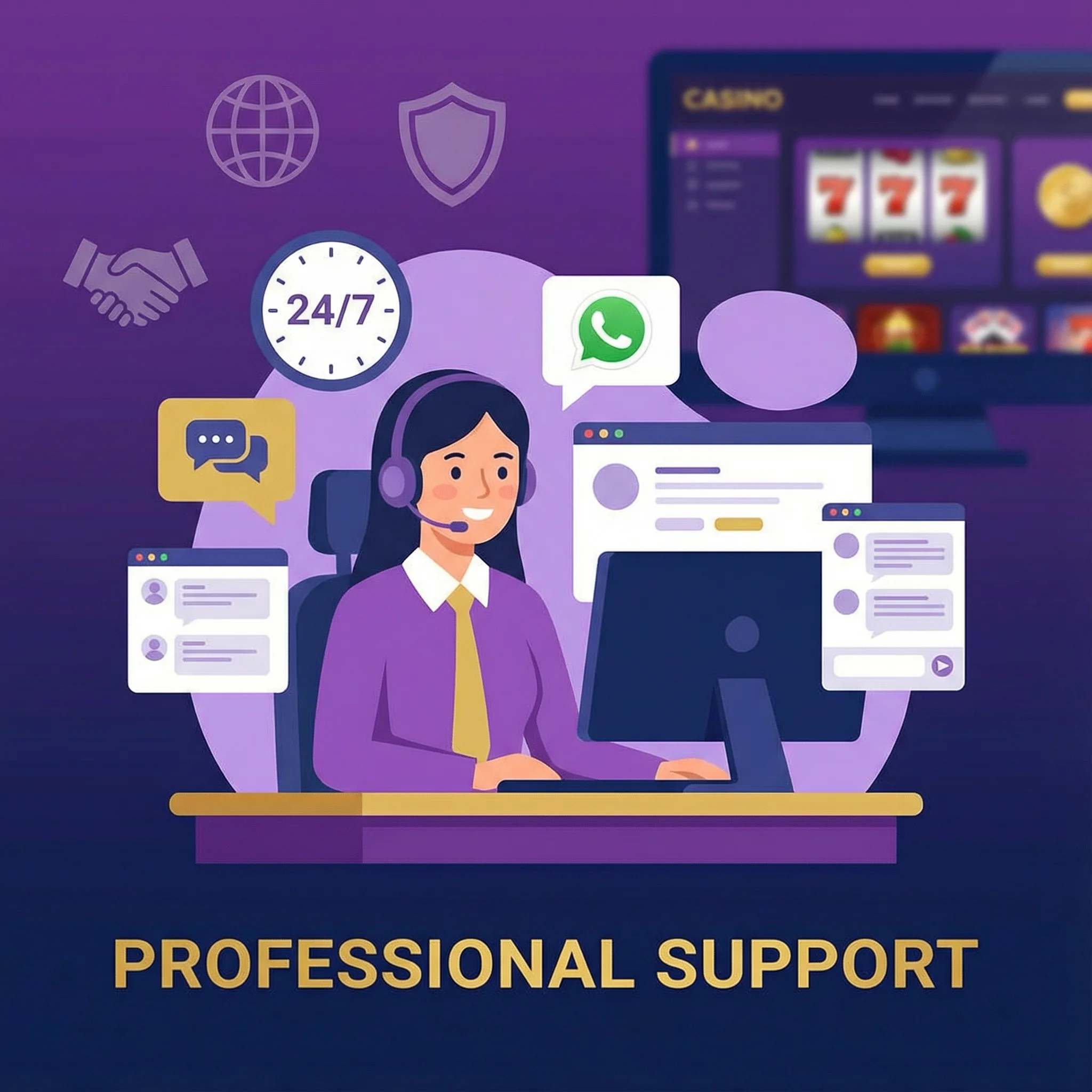Equipo de soporte al cliente profesional